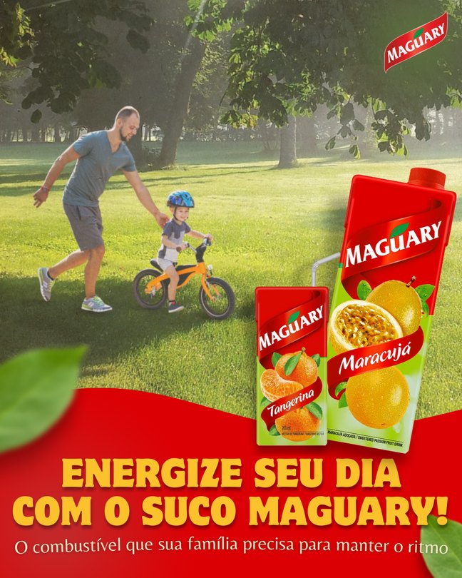 Peça da campanha Maguary ‘Energize seu dia com o suco Maguary!’